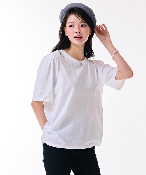 CHASECULT(チェイスカルト)の「レディース シュリンククール 半袖Tシャツ-DBRG5880D01(Tシャツ/カットソー・レディース・ホワイト・90/85)」の2枚目の写真