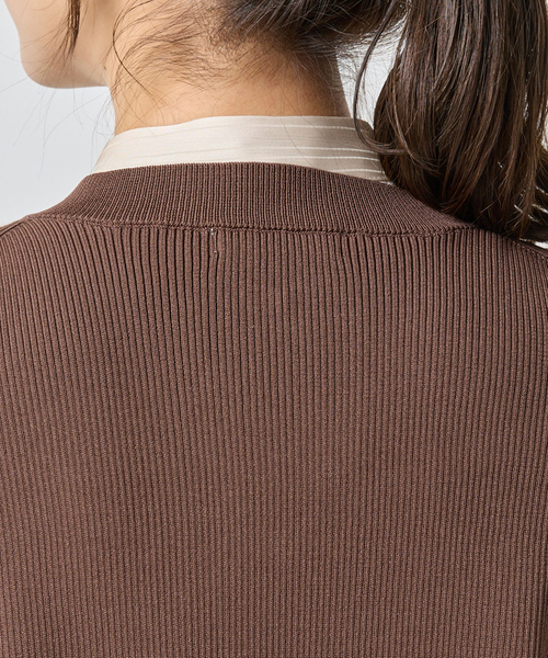 NARACAMICIE（ナラカミーチェ）の「【NARACAMICIE】ラメツィードドッキングクルーカーディガン（カーディガン/ボレロ・レディース・ブラウン/ホワイト/ブラック・M/XL）」の14枚目の写真