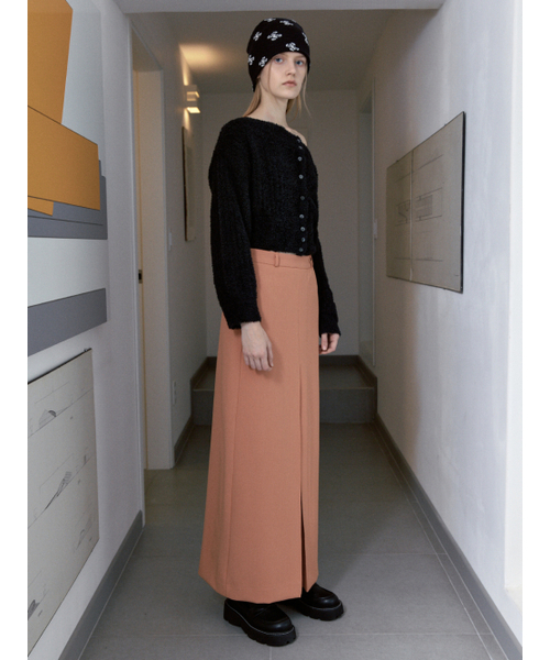 SINOON（シヌーン）の「STRIPE MAXI LONG SKIRT (ORANGE)（スカート・レディース・オレンジ・SMALL/MEDIUM）」の3枚目の写真