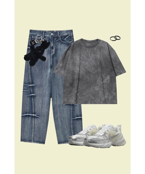 XERO（ゼロ）の「Oversize Water Washed T-Shirts [Charcoal]（Tシャツ/カットソー・レディース・その他・FREE/LARGE/MEDIUM/X-LARGE）」の7枚目の写真