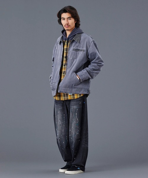 極美品liberaiders、リベレイダース異素材ミックスジャケット Lサイズ セール】Liberaiders/リベレイダース GARMENT DYED WORK JACKET