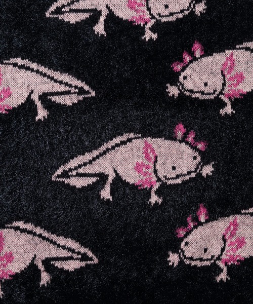 go slow caravan（ゴースローキャラバン）の「ウーパールーパーシャギー MIX ジャガードニットBIGセーター（ニット/セーター・メンズ・ライトブルー/ブラック・MEDIUM/LARGE/X-LARGE）」の10枚目の写真