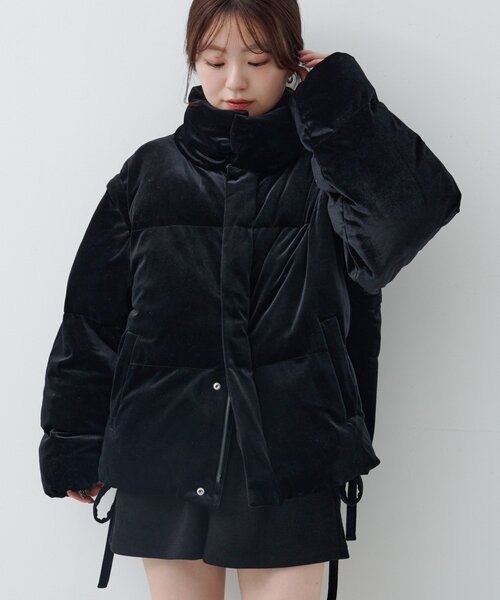 Kastane(カスタネ)の「【袖取り外し可/2WAY】ベロアパディングブルゾン(ブルゾン・レディース・ブラウン/ブラック/ブルー・FREE)」の11枚目の写真