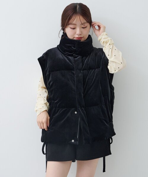 Kastane(カスタネ)の「【袖取り外し可/2WAY】ベロアパディングブルゾン(ブルゾン・レディース・ブラウン/ブラック/ブルー・FREE)」の19枚目の写真