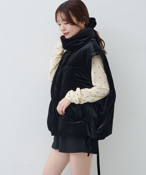 Kastane(カスタネ)の「【袖取り外し可/2WAY】ベロアパディングブルゾン(ブルゾン・レディース・ブラウン/ブラック/ブルー・FREE)」の21枚目の写真