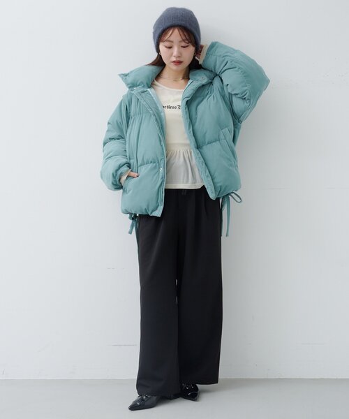 セール】【袖取り外し可/2WAY】ベロアパディングブルゾン（ブルゾン