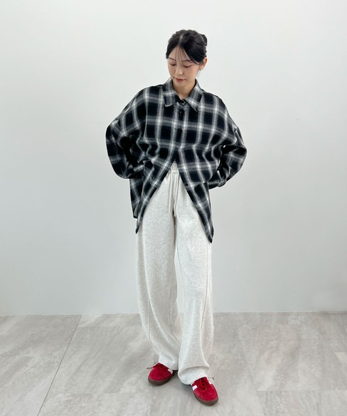 Futier land(フューティアランド)の「裾ドロストカーブスウェットパンツ(スウェットパンツ・レディース・オートミール/アイボリー/ブラック/グレー・MEDIUM)」の15枚目の写真
