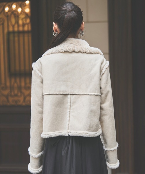 ムートンコート ムートンコート ボアコート リバーシブル エコファー 手洗い可 軽い