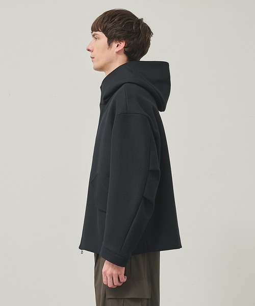 STUDIOUS（ステュディオス）の「【STUDIOUS】S140ウールメルトンショートモッズ（モッズコート・メンズ・ダークグリーン/ブラック・1/2）」の3枚目の写真