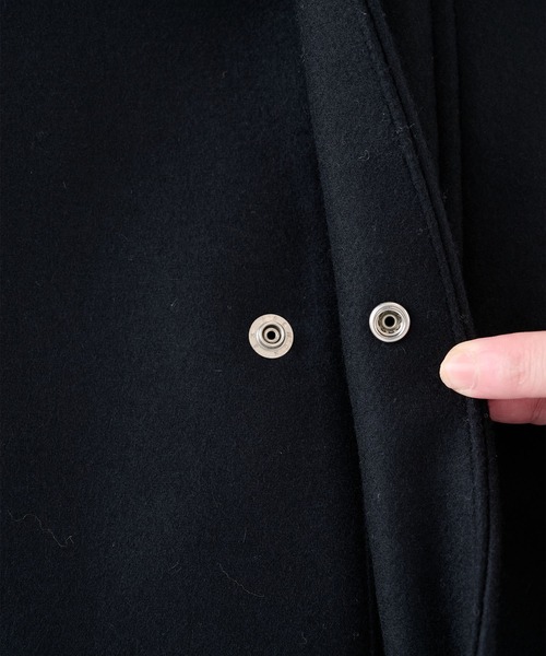 STUDIOUS（ステュディオス）の「【STUDIOUS】S140ウールメルトンショートモッズ（モッズコート・メンズ・ダークグリーン/ブラック・1/2）」の8枚目の写真
