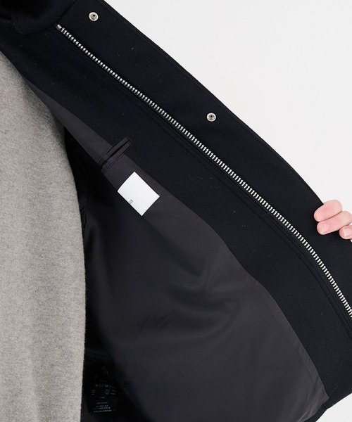 STUDIOUS（ステュディオス）の「【STUDIOUS】S140ウールメルトンショートモッズ（モッズコート・メンズ・ダークグリーン/ブラック・1/2）」の10枚目の写真