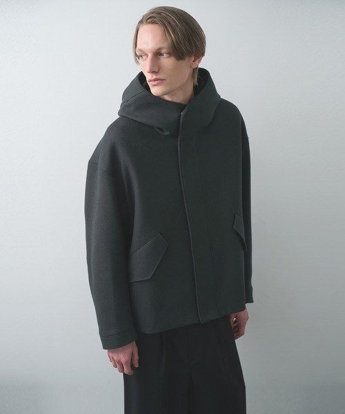 STUDIOUS（ステュディオス）の「【STUDIOUS】S140ウールメルトンショートモッズ（モッズコート・メンズ・ダークグリーン/ブラック・1/2）」の20枚目の写真