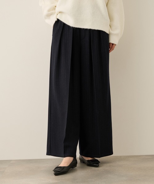 ketty(ケティ)の「ウールライクストレッチ2タックパンツ≪手洗い可能≫(その他パンツ・レディース・ダークネイビー/ダークグレー・M)」の1枚目の写真