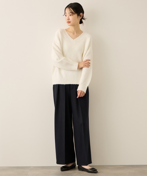 ketty(ケティ)の「ウールライクストレッチ2タックパンツ≪手洗い可能≫(その他パンツ・レディース・ダークネイビー/ダークグレー・M)」の13枚目の写真