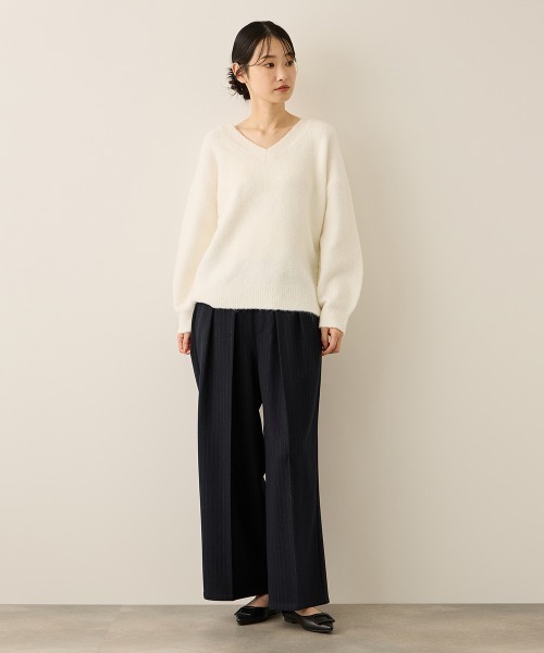 ketty(ケティ)の「ウールライクストレッチ2タックパンツ≪手洗い可能≫(その他パンツ・レディース・ダークネイビー/ダークグレー・M)」の12枚目の写真