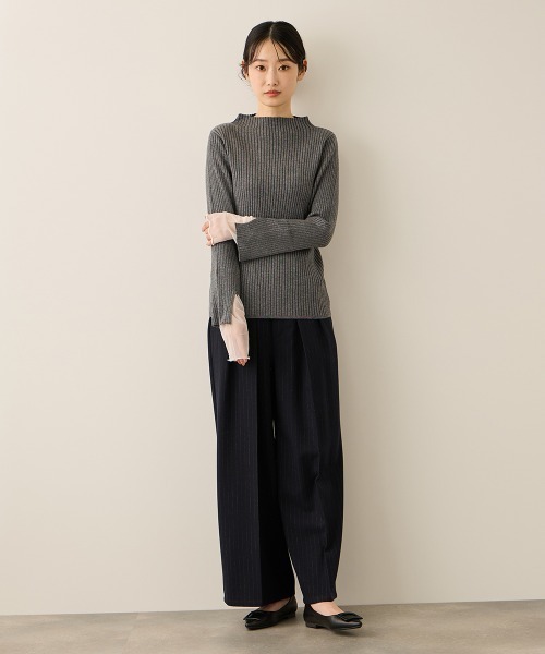 ketty(ケティ)の「ウールライクストレッチ2タックパンツ≪手洗い可能≫(その他パンツ・レディース・ダークネイビー/ダークグレー・M)」の14枚目の写真
