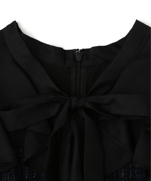 JILL by JILL STUART(ジルバイジルスチュアート)の「◇ ブラウスドッキングツィードワンピース(ワンピース・レディース・ネイビー/ホワイト・SMALL/MEDIUM)」の8枚目の写真