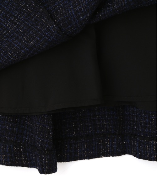 JILL by JILL STUART(ジルバイジルスチュアート)の「◇ ブラウスドッキングツィードワンピース(ワンピース・レディース・ネイビー/ホワイト・SMALL/MEDIUM)」の13枚目の写真