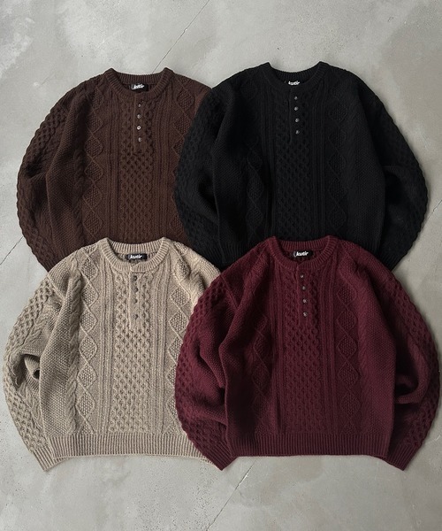   ニット CREW NECK CABLE SWEATER|クルーネックケーブルセータークルーネック