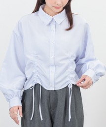 ドロストショート丈シャツ