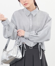 ドロストショート丈シャツ