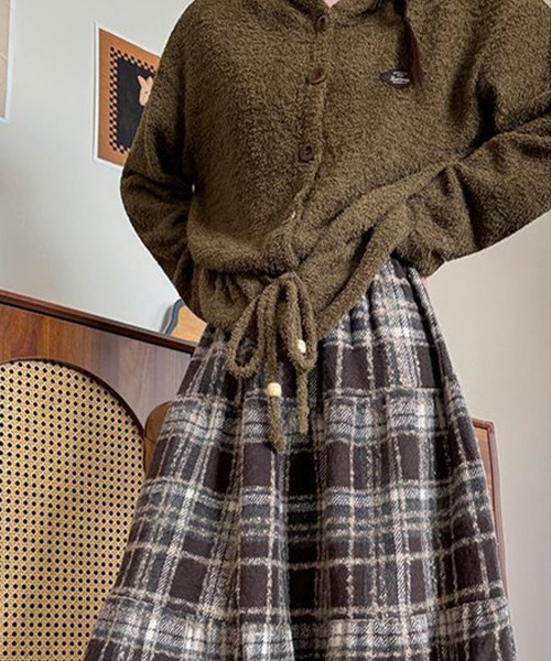 SallyLunn（サリーラン）の「チェックティアードスカート（スカート・レディース・ネイビー/ブラウン/ブルー/レッド・LARGE/MEDIUM）」の5枚目の写真