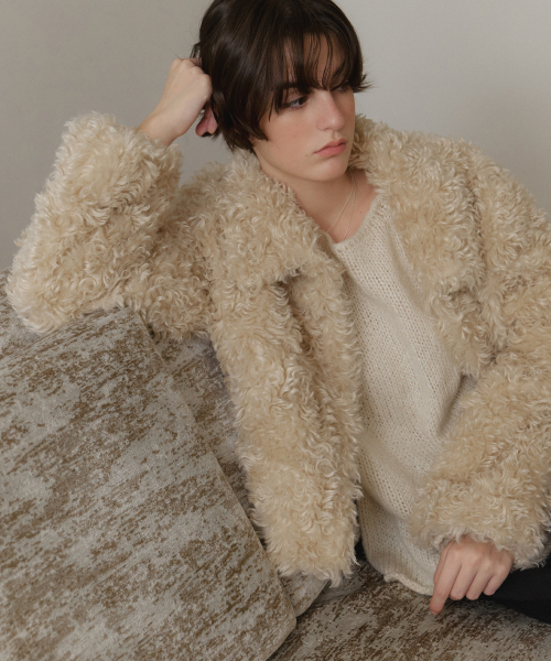 RE_L(リエル)の「Popo fur jacket (beige)(その他アウター・レディース・その他・FREE)」の6枚目の写真