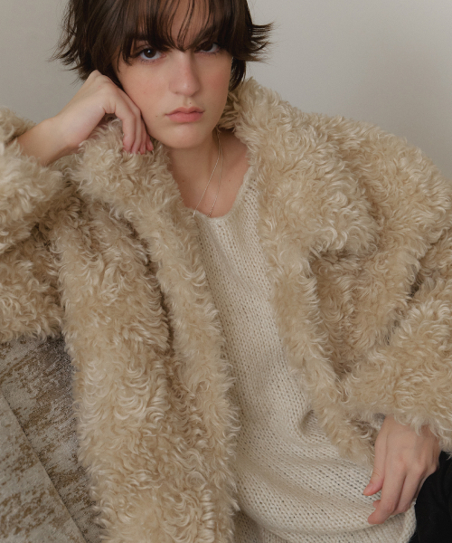 RE_L(リエル)の「Popo fur jacket (beige)(その他アウター・レディース・その他・FREE)」の5枚目の写真