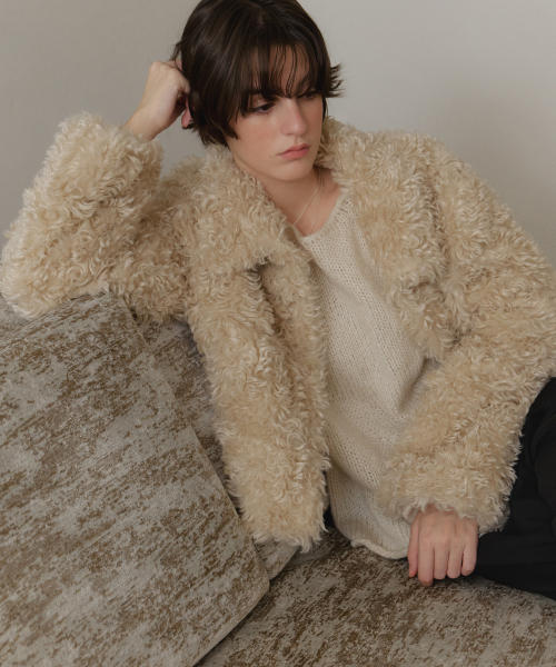 RE_L(リエル)の「Popo fur jacket (beige)(その他アウター・レディース・その他・FREE)」の4枚目の写真