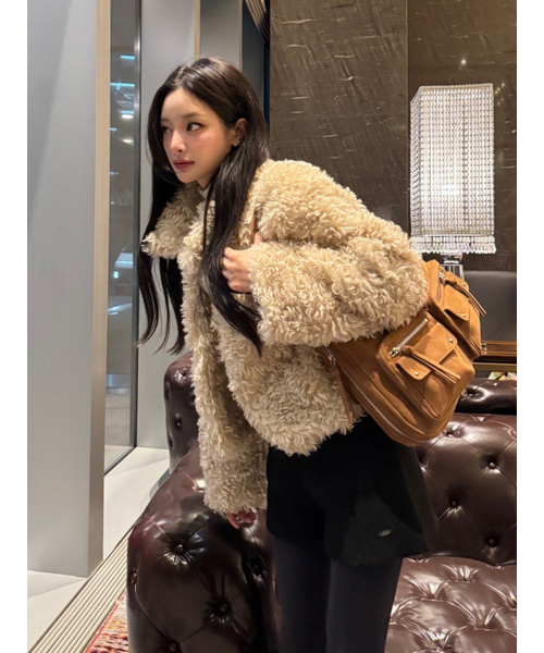 RE_L(リエル)の「Popo fur jacket (beige)(その他アウター・レディース・その他・FREE)」の2枚目の写真