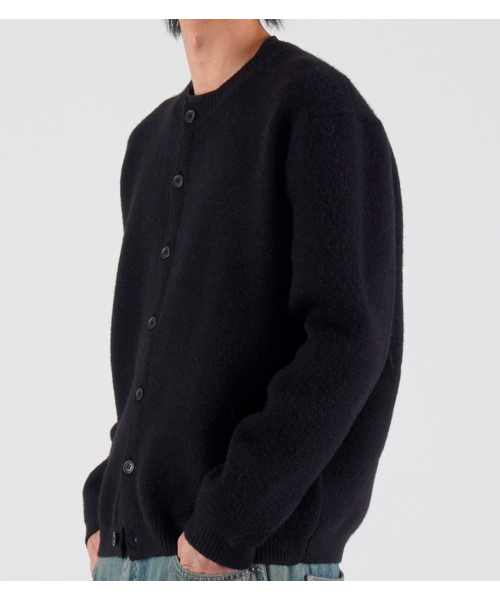 BUTTON SEOUL(ボタンソウル)の「ヘビー ニット ラウンド カーディガン (ブラック)(カーディガン/ボレロ・メンズ・その他・MEDIUM/LARGE/X-LARGE)」の7枚目の写真