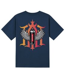 KTN0062 グラフィティ半袖Tシャツ - ネイビー