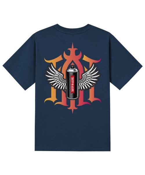 KAN6312(カン6312)の「KTN0062 グラフィティ半袖Tシャツ - ネイビー(Tシャツ/カットソー・メンズ・その他・MEDIUM/SMALL/LARGE/X-LARGE)」の1枚目の写真