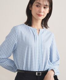 INDIVI | 【洗える／透けにくい】ジオメ柄プリントブラウス(シャツ/ブラウス)