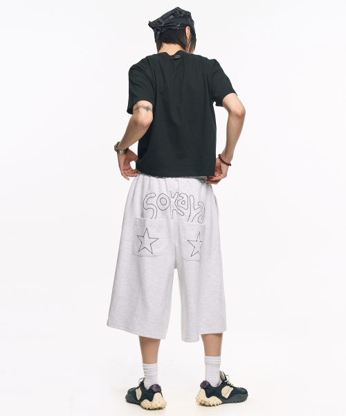 MOO（エムオーオー）の「ソカヤ スウェット ロング バミューダパンツ - メランジホワイト（その他パンツ・メンズ・その他・MEDIUM/LARGE）」の2枚目の写真