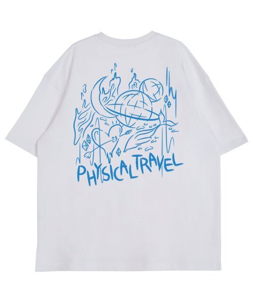 ASTRAL PROJECTION（アストラルプロジェクション）の「ホワイトフィジカルトラベルラウンドネック15番手コットン半袖Tシャツ_ホワイト（Tシャツ/カットソー・メンズ・その他・LARGE/X-LARGE）」の3枚目の写真