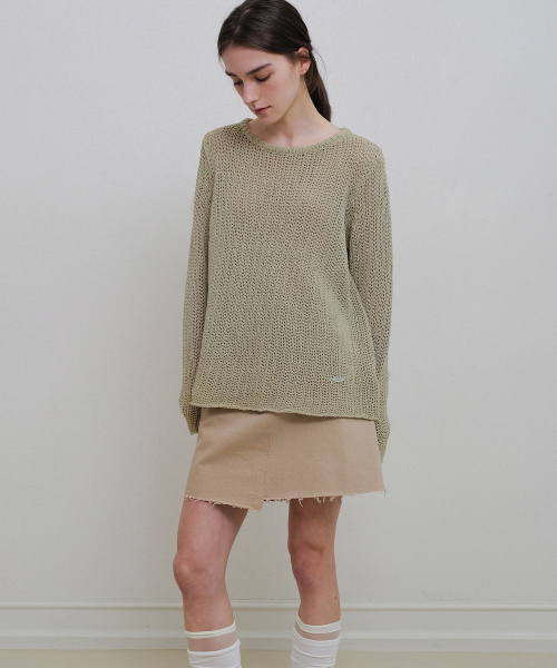 ANDNEEDS(アンドニーズ)の「Cotton twill mini skirt (beige)(スカート・レディース・その他・SMALL/MEDIUM)」の3枚目の写真