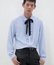 UNTAGE（アンテージ）の「ラッフルフラケットシャツ[ブルー(ユニセックス)]_UTS-FS12（シャツ/ブラウス）」
