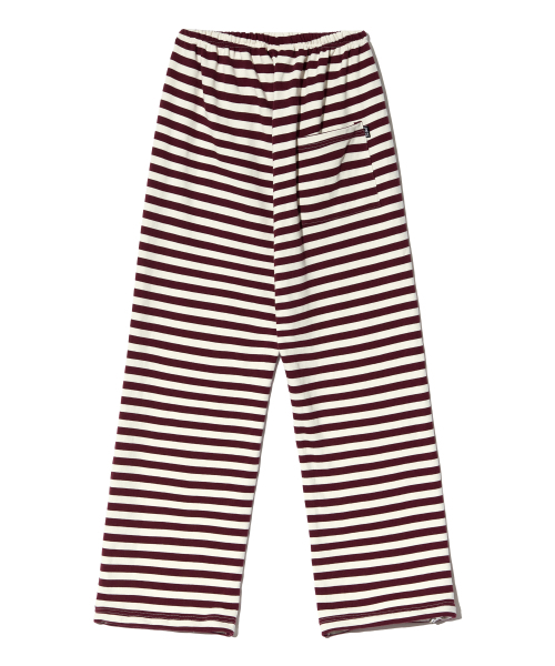 PIECEMAKER(ピースメーカー)の「SOFT STRIPE SWEAT PANTS (BURGUNDY)(その他パンツ・レディース・その他・MEDIUM/LARGE)」の2枚目の写真