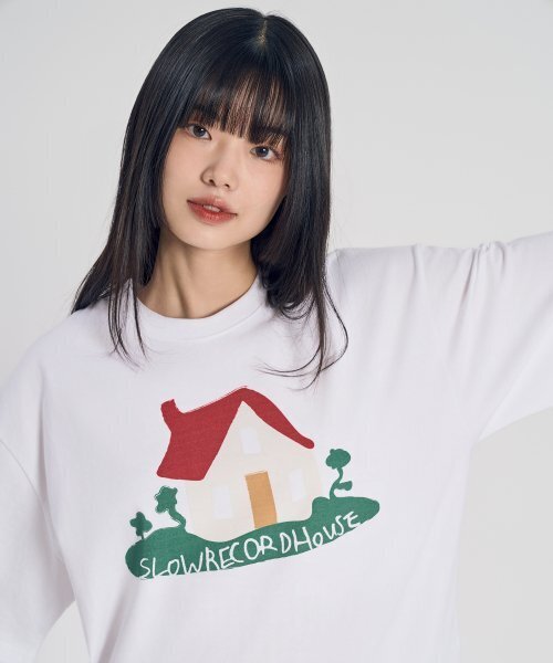 SLOW RECORD HOUSE(スローレコードハウス)の「ハウス 半袖Tシャツ_ホワイト(Tシャツ/カットソー・レディース・その他・LARGE)」の9枚目の写真