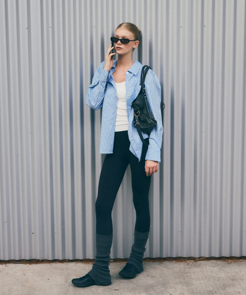 CITTA（シータ）の「Essential Multi Stripe Comfort Shirt_CTT386(Blue)（シャツ/ブラウス・レディース・ブルー・FREE）」の6枚目の写真