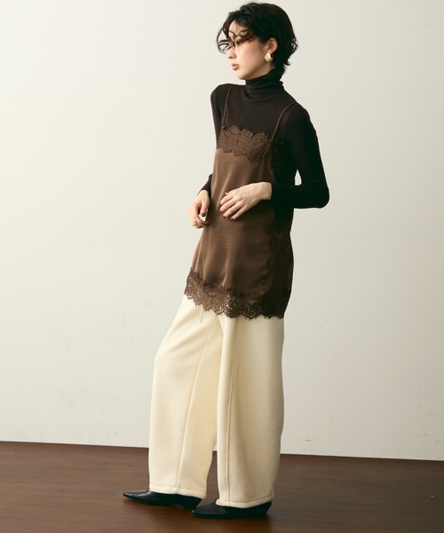 ケミカルレースサテンキャミソール（キャミソール）｜Trish