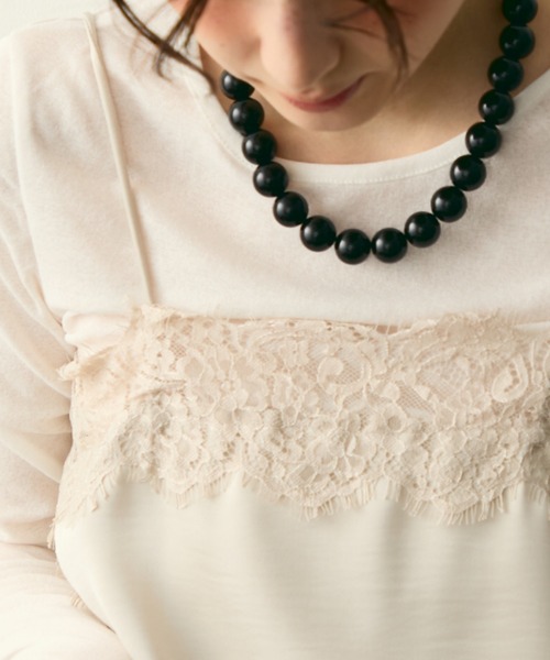 ケミカルレースサテンキャミソール（キャミソール）｜Trish