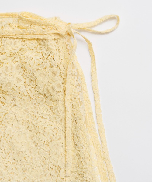 【2026SPRING PRE-ORDER】Side Gathered Wrap Lace Skirt Pants/サイドギャザーラップレーススカートパンツ