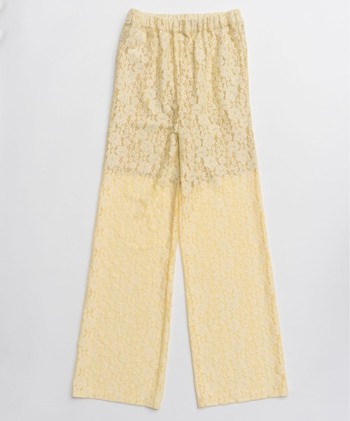 【2026SPRING PRE-ORDER】Side Gathered Wrap Lace Skirt Pants/サイドギャザーラップレーススカートパンツ