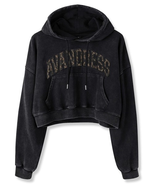 AVANDRESS(アバンドレス )の「AVANDRESS/レオパードロゴフーディ―(スウェット・レディース・ブラック・SMALL)」の2枚目の写真