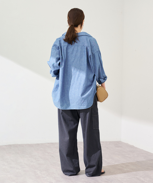 PAYDAY（ペイデイ）の「PAYDAY/ペイデイ 別注レイヤードヒッコリーパンツ（その他パンツ・レディース・ブルー/スミクロ・36/38）」の5枚目の写真