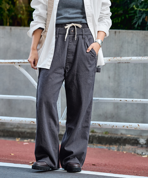 PAYDAY（ペイデイ）の「PAYDAY/ペイデイ 別注レイヤードヒッコリーパンツ（その他パンツ・レディース・ブルー/スミクロ・36/38）」の11枚目の写真