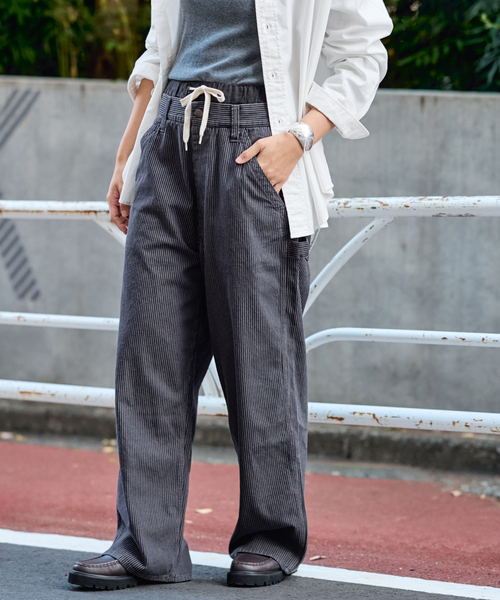 PAYDAY（ペイデイ）の「PAYDAY/ペイデイ 別注レイヤードヒッコリーパンツ（その他パンツ・レディース・ブルー/スミクロ・36/38）」の12枚目の写真