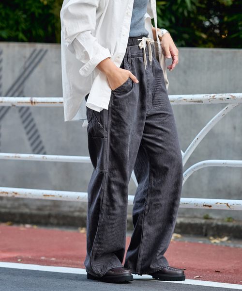 PAYDAY（ペイデイ）の「PAYDAY/ペイデイ 別注レイヤードヒッコリーパンツ（その他パンツ・レディース・ブルー/スミクロ・36/38）」の15枚目の写真